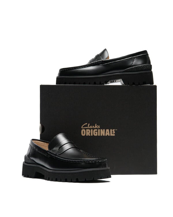 靴 Clarks Yukoner Penny Black Leather clarks-originals-yukoner-penny